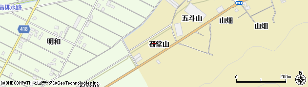 愛知県田原市亀山町石堂山周辺の地図
