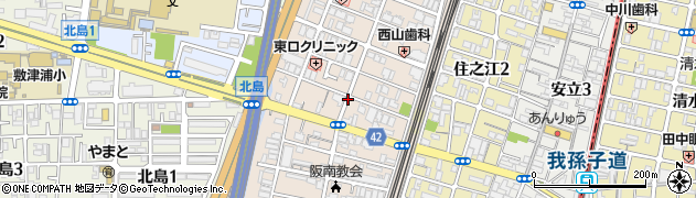 大阪府大阪市住之江区西住之江周辺の地図