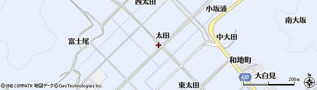 愛知県田原市和地町太田周辺の地図