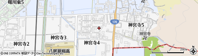 神宮寺四丁目公園周辺の地図