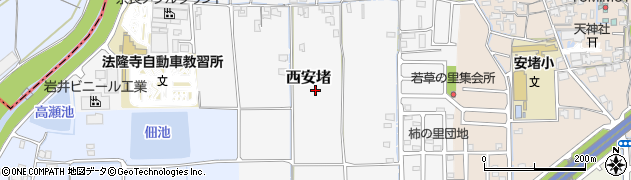 奈良県安堵町（生駒郡）西安堵周辺の地図