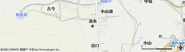 愛知県田原市越戸町清水周辺の地図