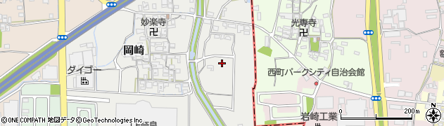 奈良県安堵町（生駒郡）岡崎周辺の地図