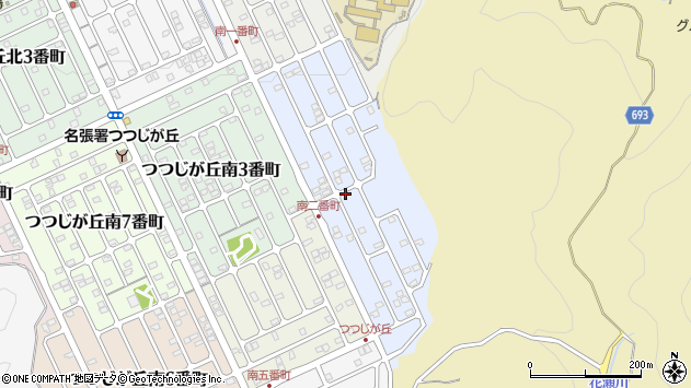〒518-0422 三重県名張市つつじが丘南２番町の地図