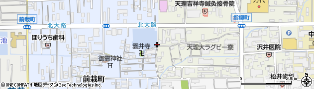 奈良県天理市前栽町周辺の地図