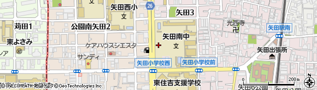 府道大阪狭山線周辺の地図