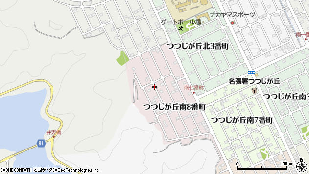 〒518-0428 三重県名張市つつじが丘南８番町の地図