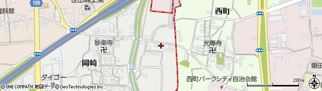 奈良県生駒郡安堵町岡崎120周辺の地図