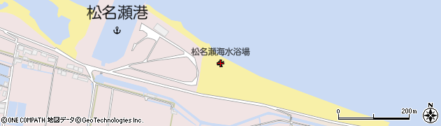 松名瀬海水浴場周辺の地図