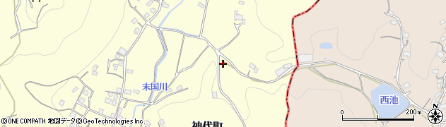 岡山県井原市神代町周辺の地図