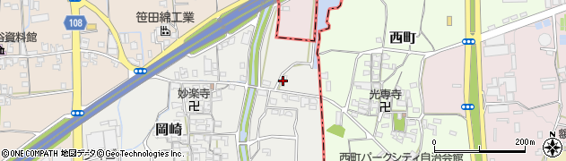 奈良県生駒郡安堵町岡崎116周辺の地図
