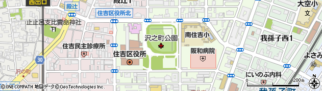 沢之町公園周辺の地図