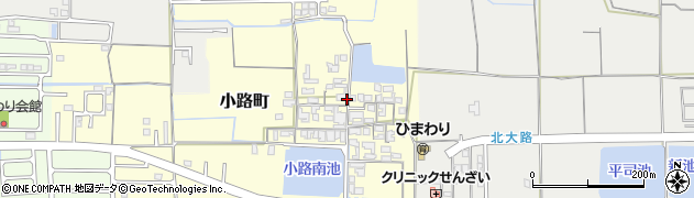 奈良県天理市小路町周辺の地図