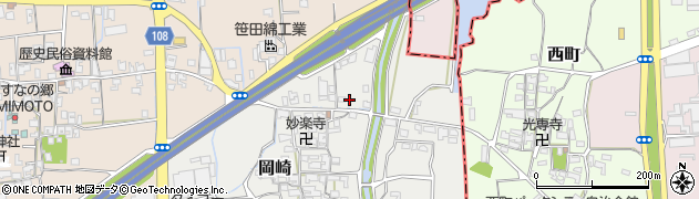 奈良県生駒郡安堵町岡崎207周辺の地図