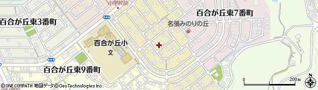 三重県名張市百合が丘東８番町周辺の地図