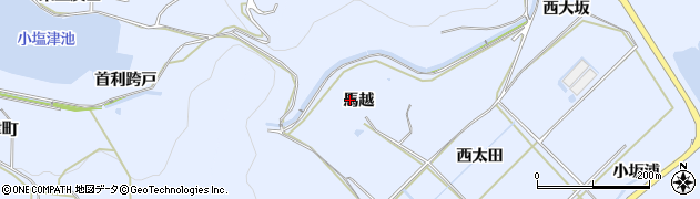 愛知県田原市和地町（馬越）周辺の地図