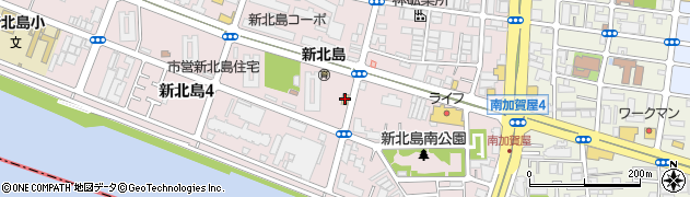 セブンイレブン大阪新北島４丁目店周辺の地図