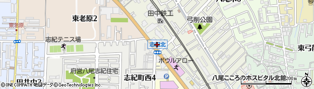 カルビ火山 八尾店周辺の地図