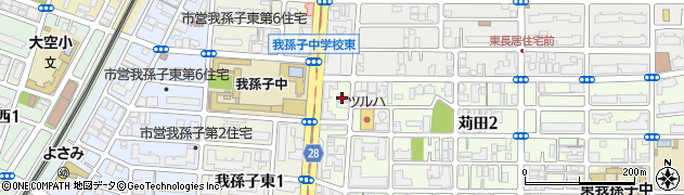 セブンイレブン大阪苅田２丁目店周辺の地図