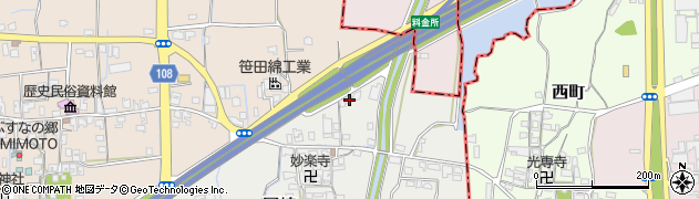 奈良県生駒郡安堵町岡崎233周辺の地図