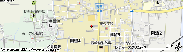 イセヅドライ　万代興留店周辺の地図