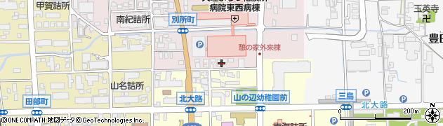 奈良県天理市別所町周辺の地図