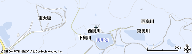 愛知県田原市和地町西奥川周辺の地図