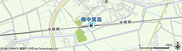備中箕島駅周辺の地図
