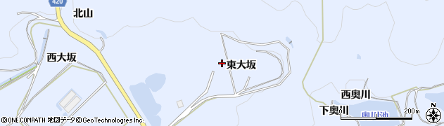 愛知県田原市和地町（東大坂）周辺の地図