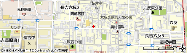 フタバクリーニング六反店周辺の地図
