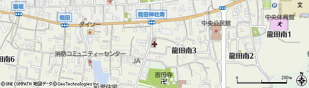 竜田郵便局周辺の地図
