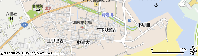 愛知県田原市池尻町下り瀬古周辺の地図