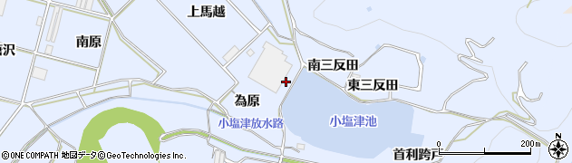 愛知県田原市小塩津町（為原）周辺の地図
