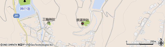 崇道神社周辺の地図