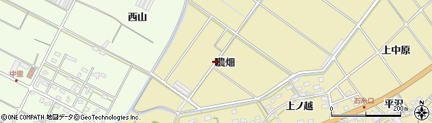 愛知県田原市亀山町農畑周辺の地図