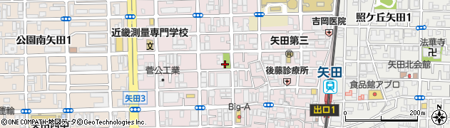 矢田部公園周辺の地図