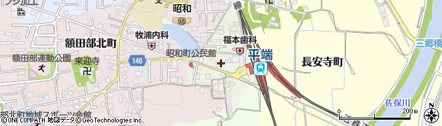 奈良県大和郡山市昭和町14周辺の地図