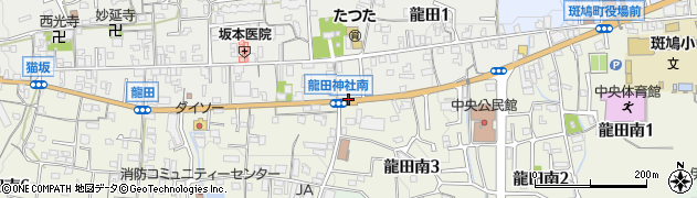 竜田神社前周辺の地図