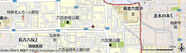 大阪府大阪市平野区長吉六反4丁目周辺の地図