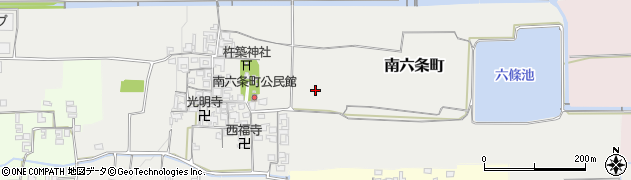奈良県天理市南六条町周辺の地図