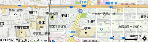 大阪府大阪市住吉区千躰周辺の地図