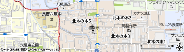 大阪府八尾市北木の本5丁目91周辺の地図