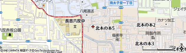 大阪府八尾市北木の本5丁目31周辺の地図