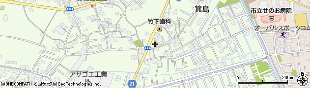 岡山県岡山市南区箕島1187周辺の地図