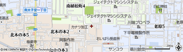 大阪府八尾市北木の本1丁目周辺の地図