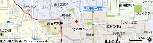 大阪府八尾市北木の本5丁目65周辺の地図