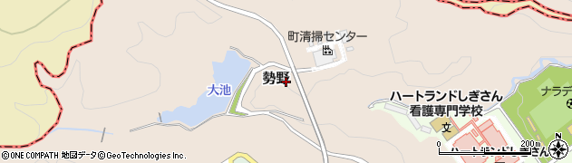 奈良県三郷町（生駒郡）勢野周辺の地図