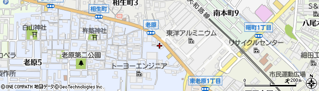 ワンカルビｐｌｕｓ八尾老原店周辺の地図