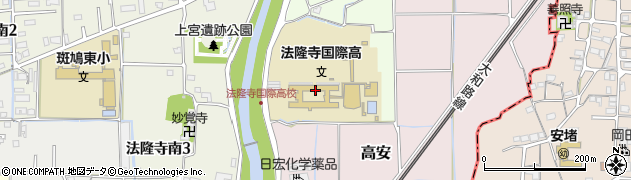 奈良県立法隆寺国際高等学校周辺の地図