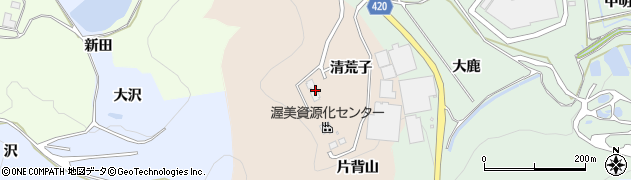 愛知県田原市福江町清荒子1周辺の地図
